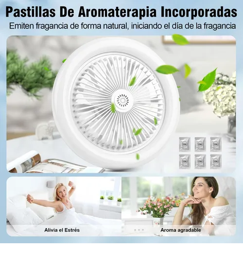 Foto 2 | Xtellar Ventiladores Silencioso Control Remoto Led Lámpara Ventilador De Techo