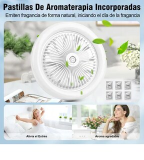 Foto 2 | Xtellar Ventiladores Silencioso Control Remoto Led Lámpara Ventilador De Techo