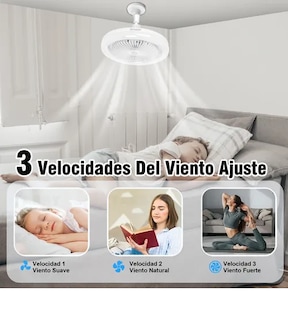 Foto 3 | Xtellar Ventiladores Silencioso Control Remoto Led Lámpara Ventilador De Techo