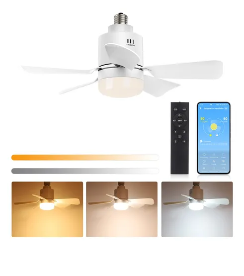 Ventilador Xtellar De Techo Lámpara Led Mando A Distancia