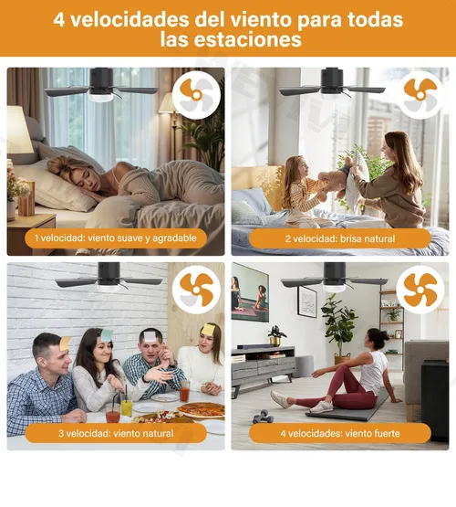Foto 5 pulgar | Ventilador Xtellar De Techo Lámpara Led Mando A Distancia