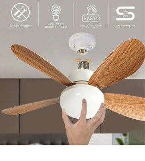 Foto 2 | 2en1 Xtellar Ventilador De Techo Con Lampara Y 5 Aspas,diámetro 52cm