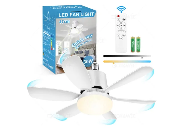 Foto 2 pulgar | Goxawee  Xtellar Ventilador De Techo Con Luz Led Y Control Remoto, 6 Aspas Silencioso