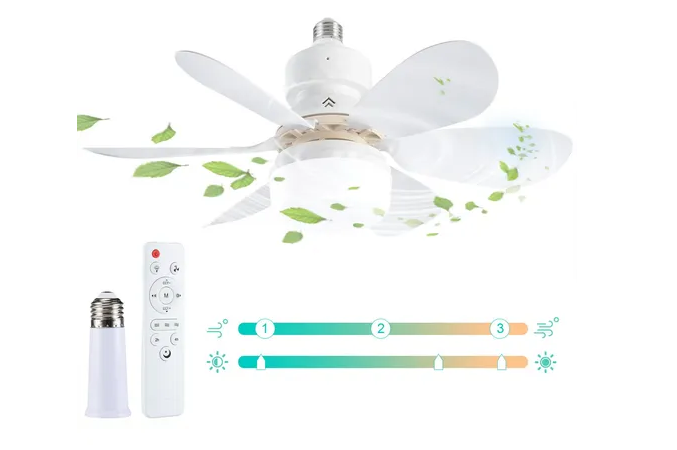 Foto 1 | Ventilador Xtellar De Techo E27 85-265v 40w Con Luz, Incluye Extensor