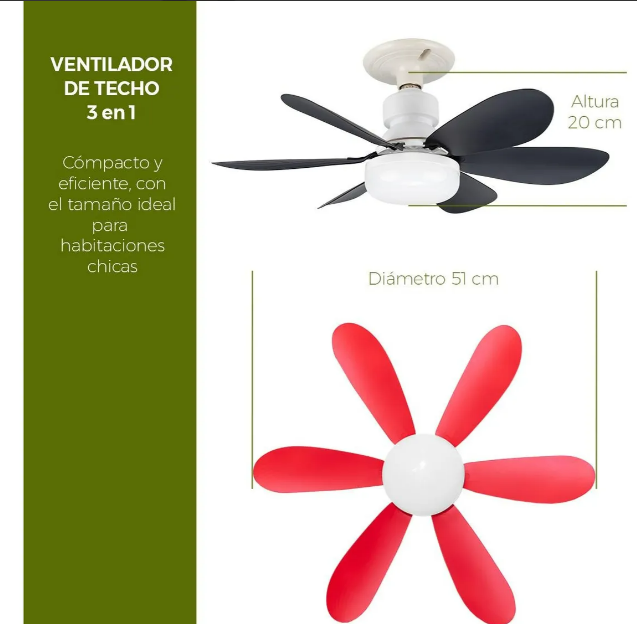 Foto 4 | Ventilador de Techo Xtellar con Control Remoto