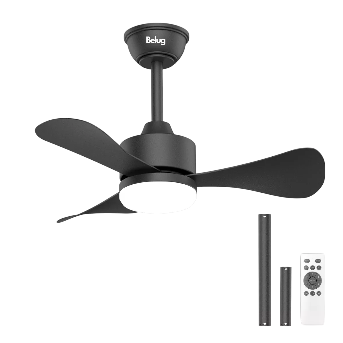 Foto 2 pulgar | Ventilador De Techo Belug Modernos De 28 Pulgadas Negro