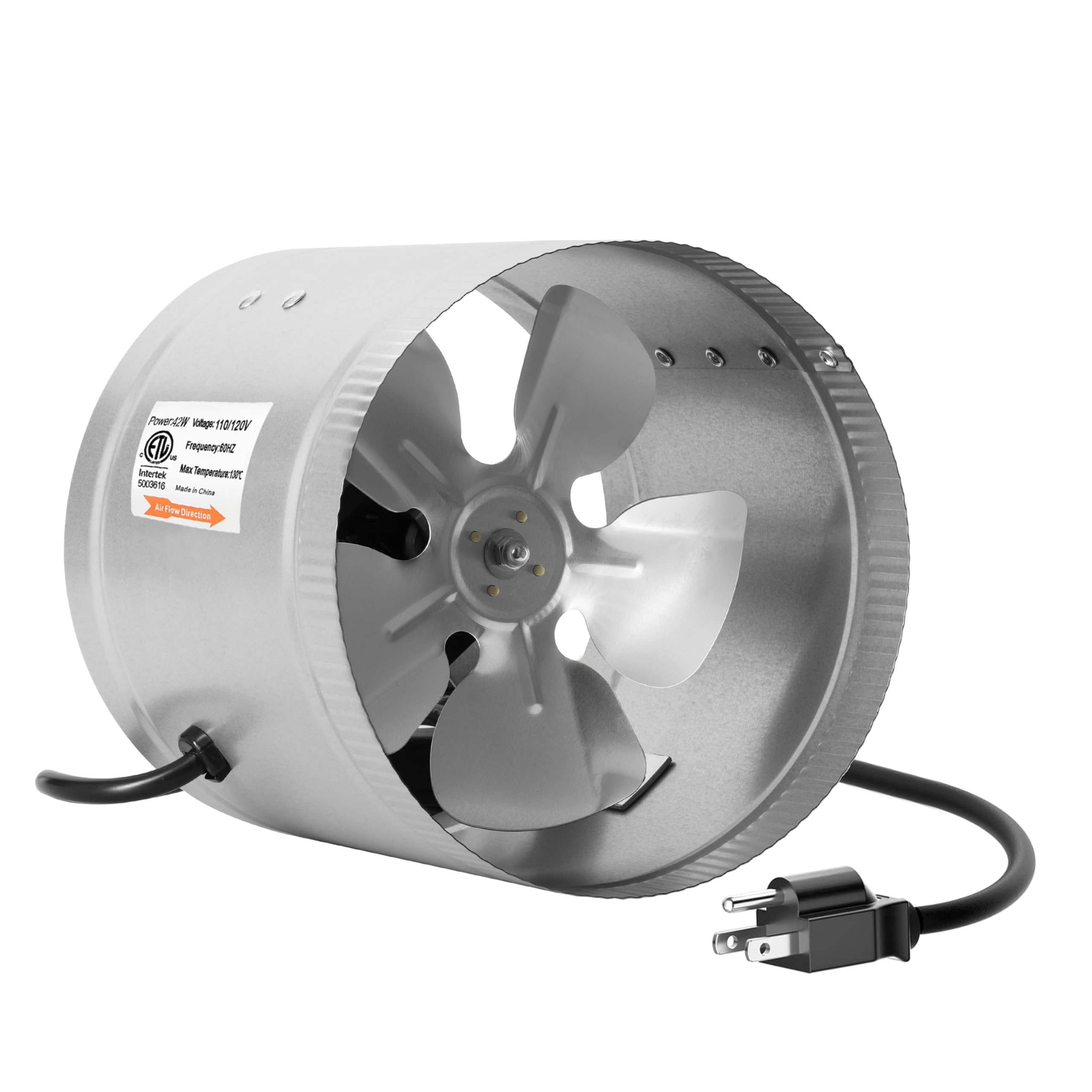 Foto 1 | Ventilador De Conducto Integrado Ipower De 8 Pulgadas Y 420 Cfm Con Bajo Nivel De Ruido, Color Plate - Venta Internac