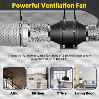Foto 7 | Ventilador De Escape En Línea Ipower De 4 Pulgadas Y 200 M³/h Con Speed Contr - Venta Internacional.