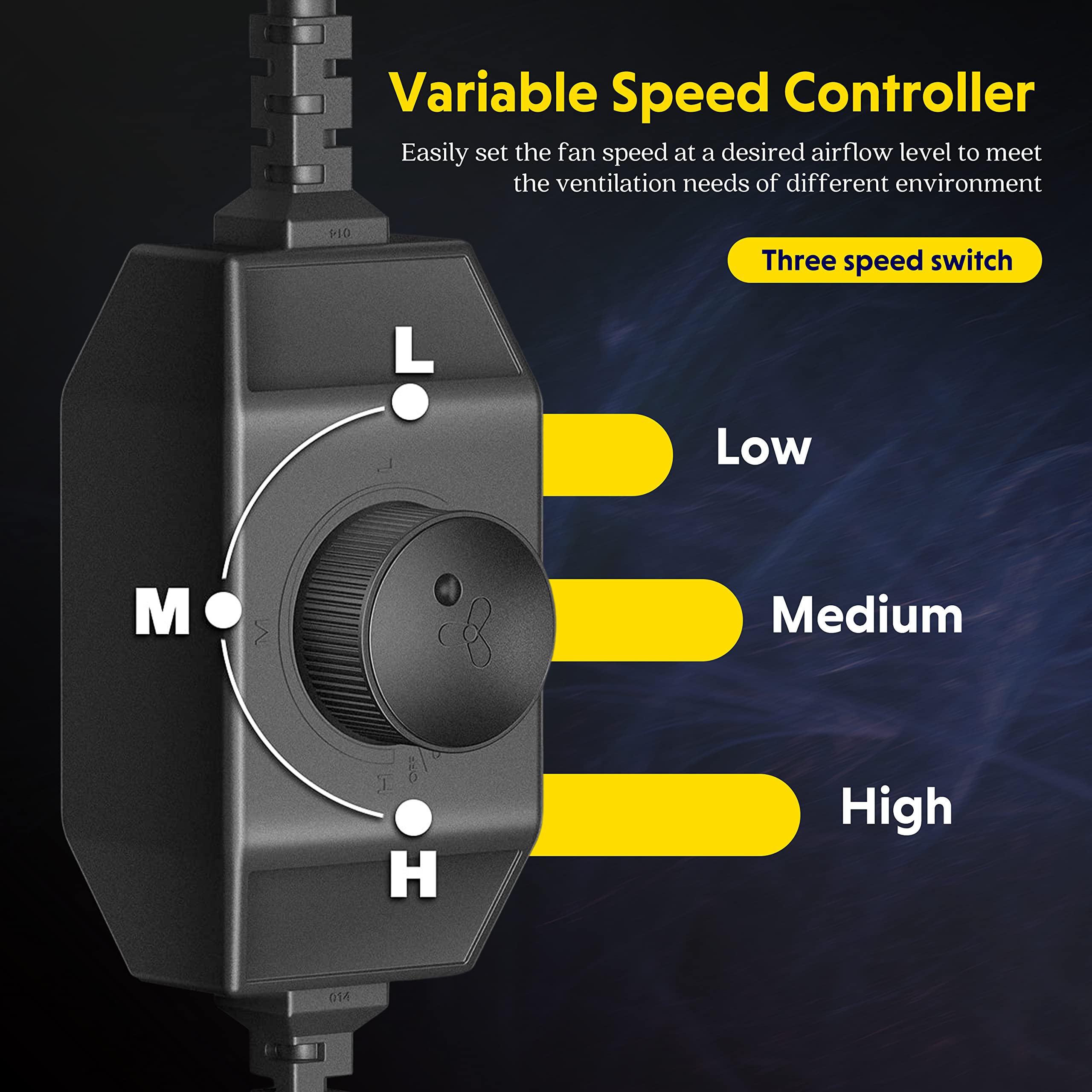 Foto 5 | Ventilador Ipower De 4 Pulgadas Y 200 Cfm Con Controlador De Velocidad - Venta Internacional.