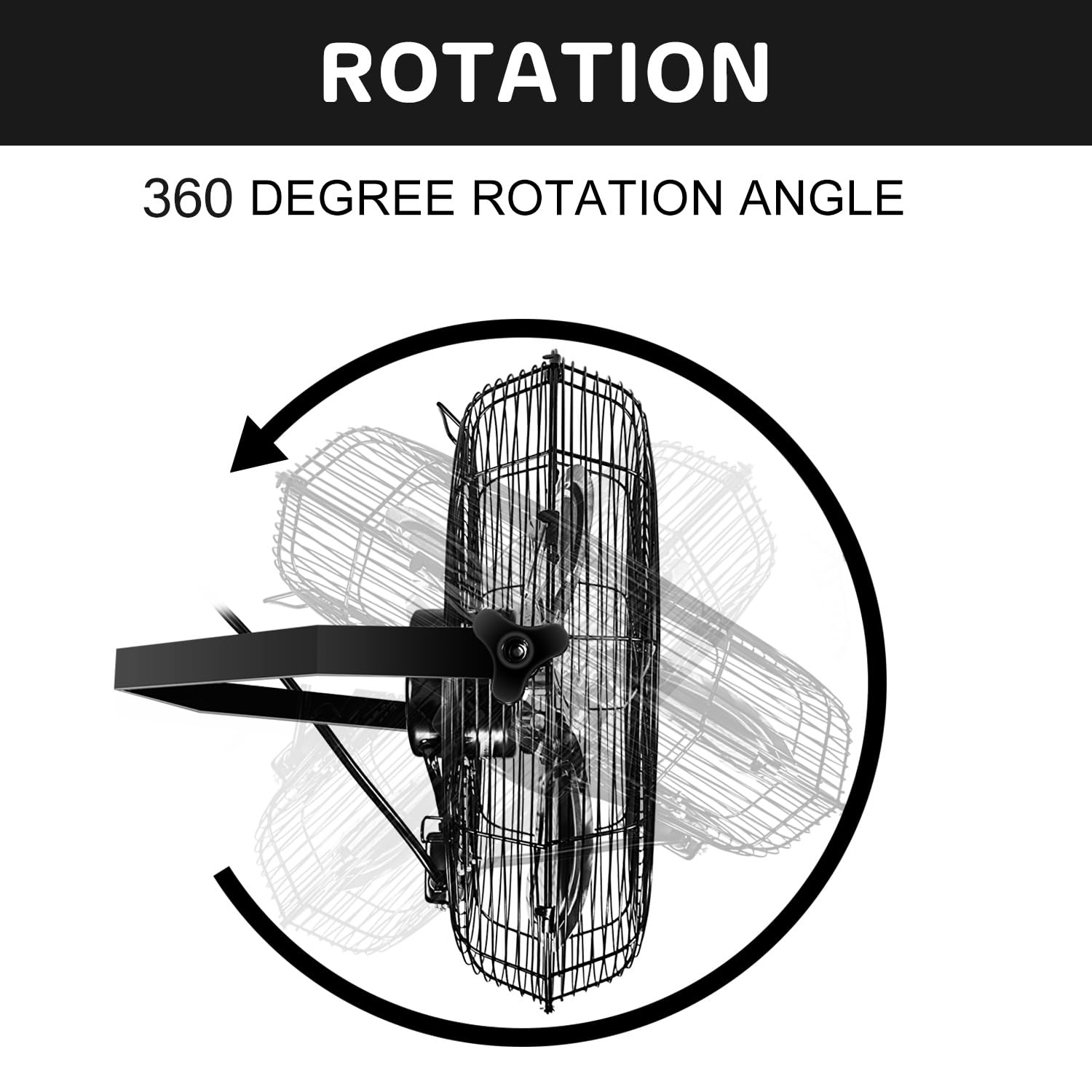 Foto 4 pulgar | Ventilador De Pared Simple Deluxe Industrial De 24 Pulgadas, Negro - Venta Internacional.