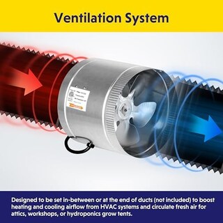 Foto 4 | Ventilador De Conducto De Refuerzo En Línea Ipower De 8 Pulgadas, 420 Cfm, 110/120 V - Venta Internacional.