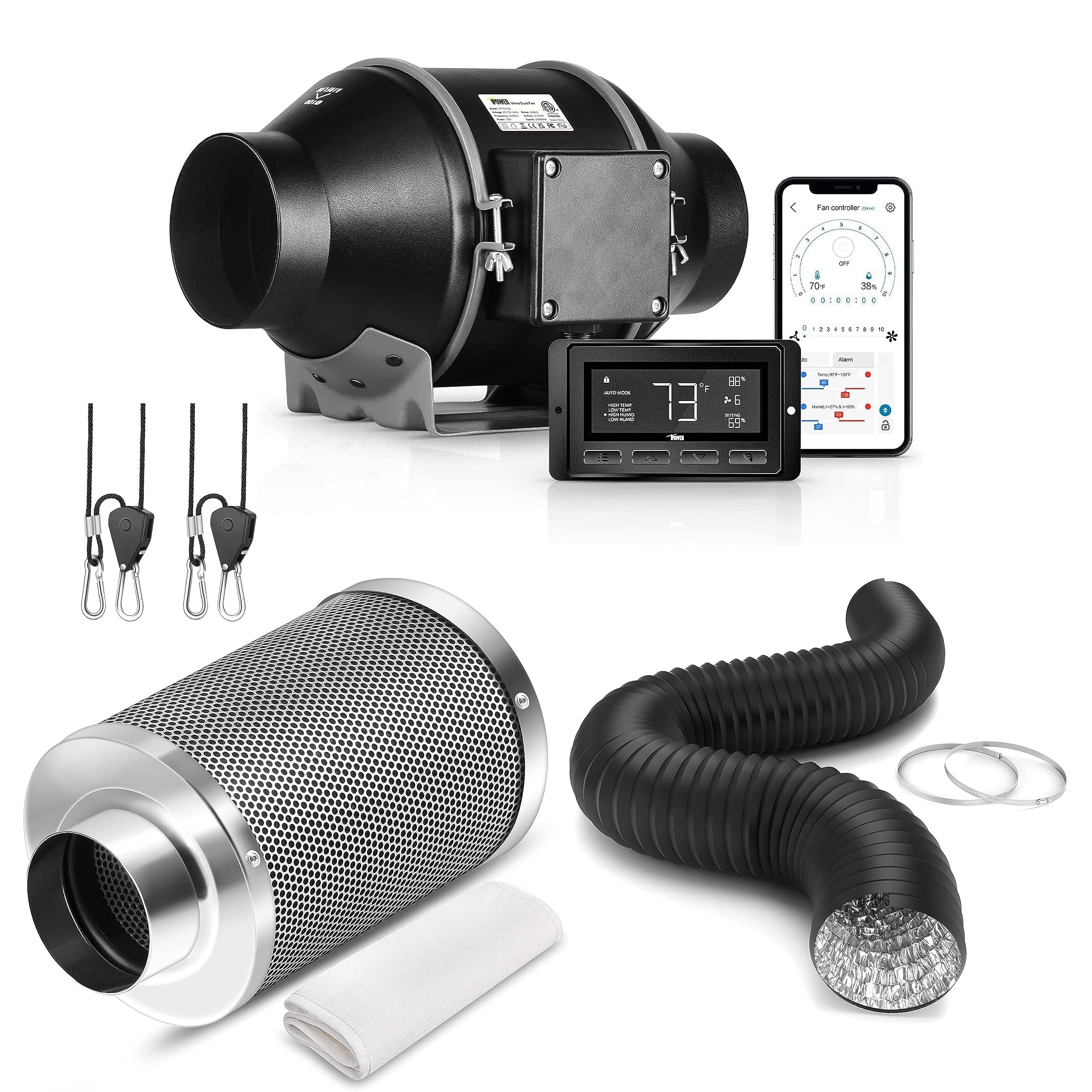 Foto 2 pulgar | Ventilador Inteligente Con Ventilación De Conductos En Línea Ipower De 6 Pulgadas Con Alexa - Venta Internacional.