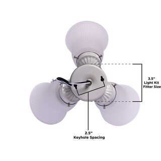 Foto 2 | Kit De Luces Para Ventilador De Techo Westinghouse 77847 3lgt Wht Fros 3 - Venta Internacional.