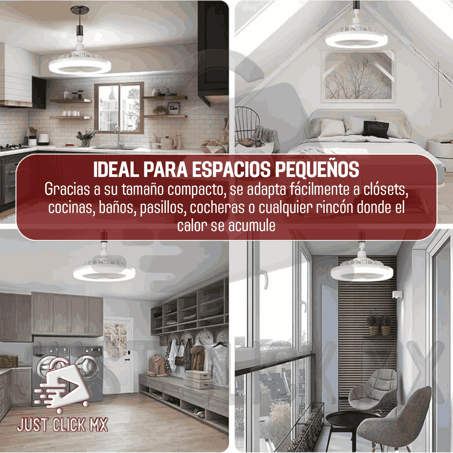 Foto 3 pulgar | Ventilador de Techo con Luz Led Control Remoto