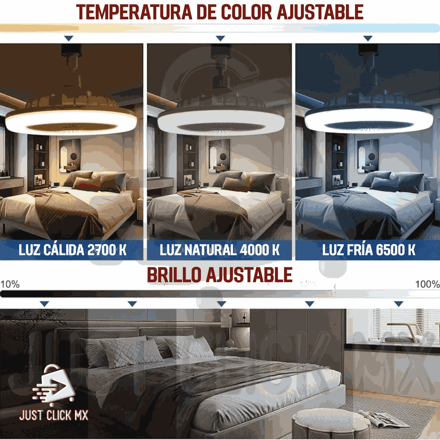 Foto 5 | Ventilador de Techo con Luz Led Control Remoto
