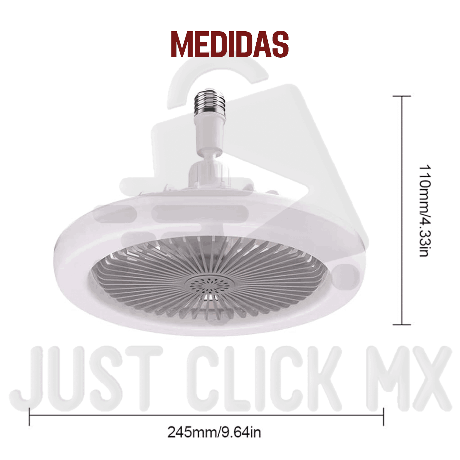 Foto 7 pulgar | Ventilador de Techo con Luz Led Control Remoto