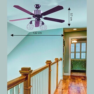 Foto 8 | Ventilador de Techo con Lámpara CM-TOP 132 cm