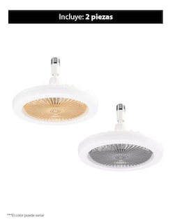 Foto 3 | Set De 2 Lámparas Ventilador De Techo Con Control Remoto – 3 Velocidades, Luz Led Integrada, 30w, Color Blanco