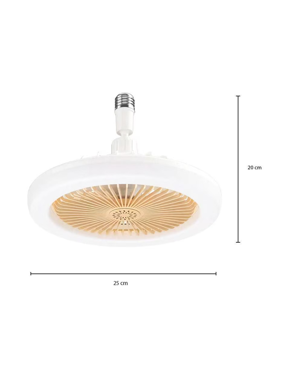 Foto 5 pulgar | Set De 2 Lámparas Ventilador De Techo Con Control Remoto – 3 Velocidades, Luz Led Integrada, 30w, Color Blanco