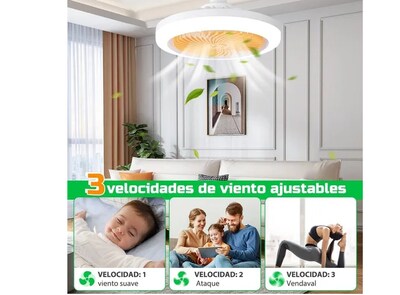 Foto 3 | Ventilador Xtellar Eco-friendly Con Luz Regulable Y Aromaterapia 30w