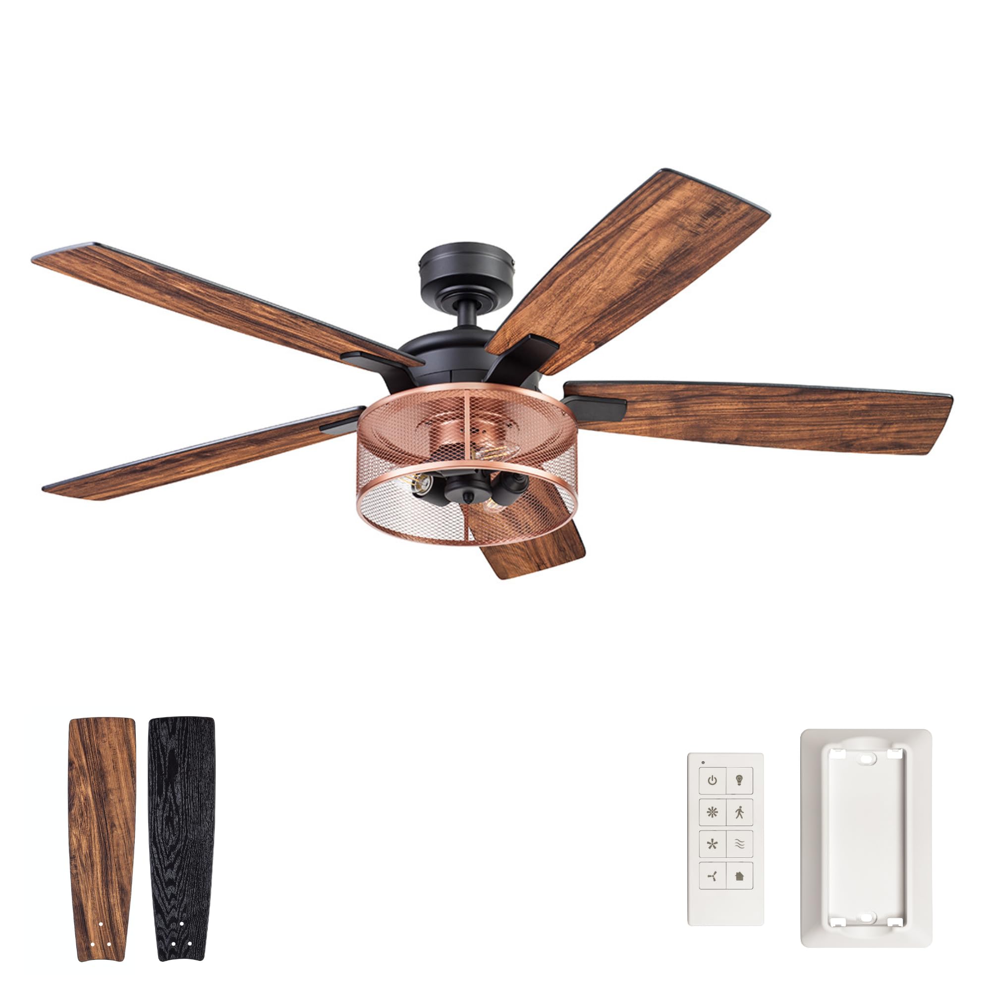 Foto 1 | Ventilador De Techo Honeywell Carnegie Industrial 132 Cm Con Luz - Venta Internacional.