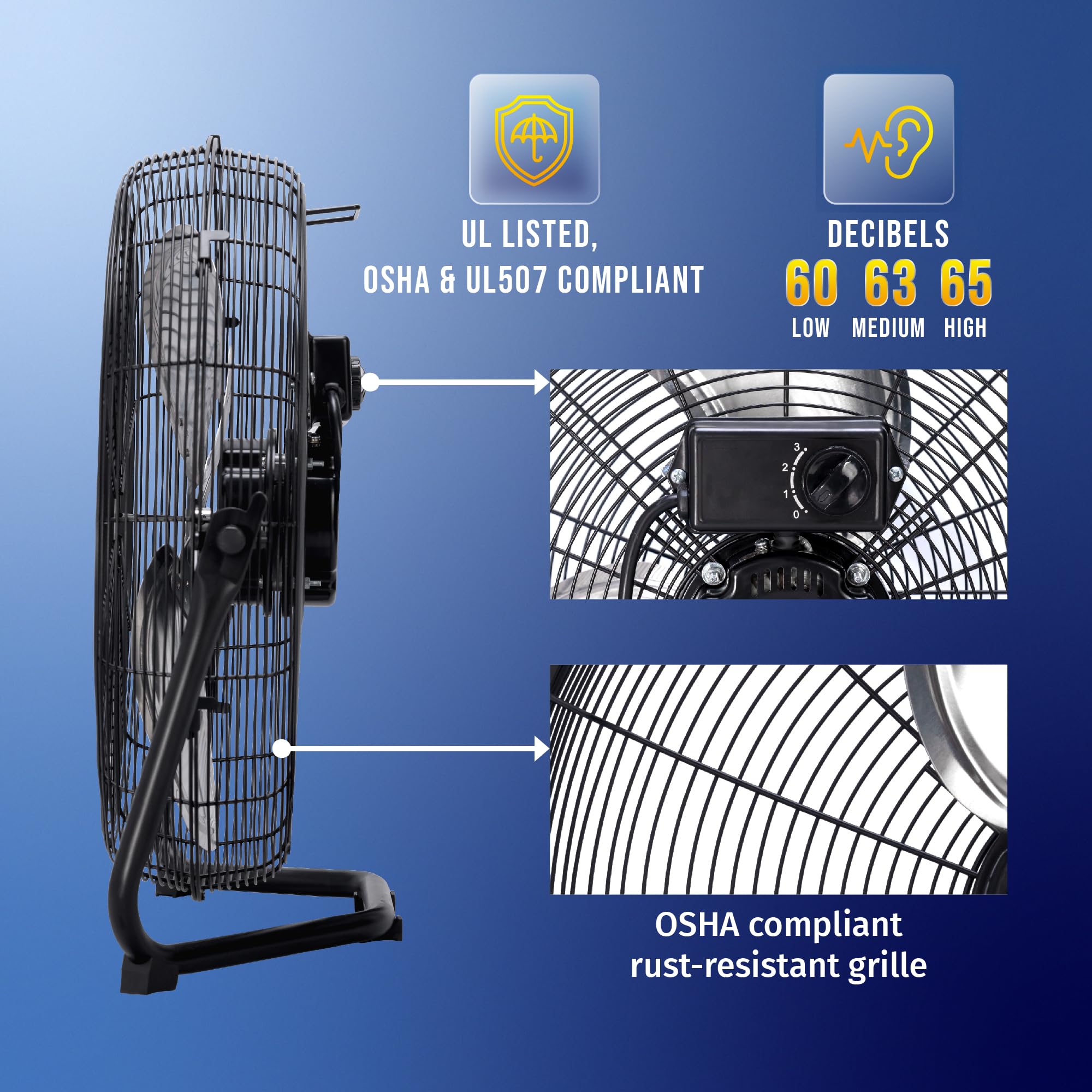 Foto 6 | Ventilador De Piso Tornado High Velocity Industrial De 18 Pulgadas, Paquete De 2 - Venta Internacional.