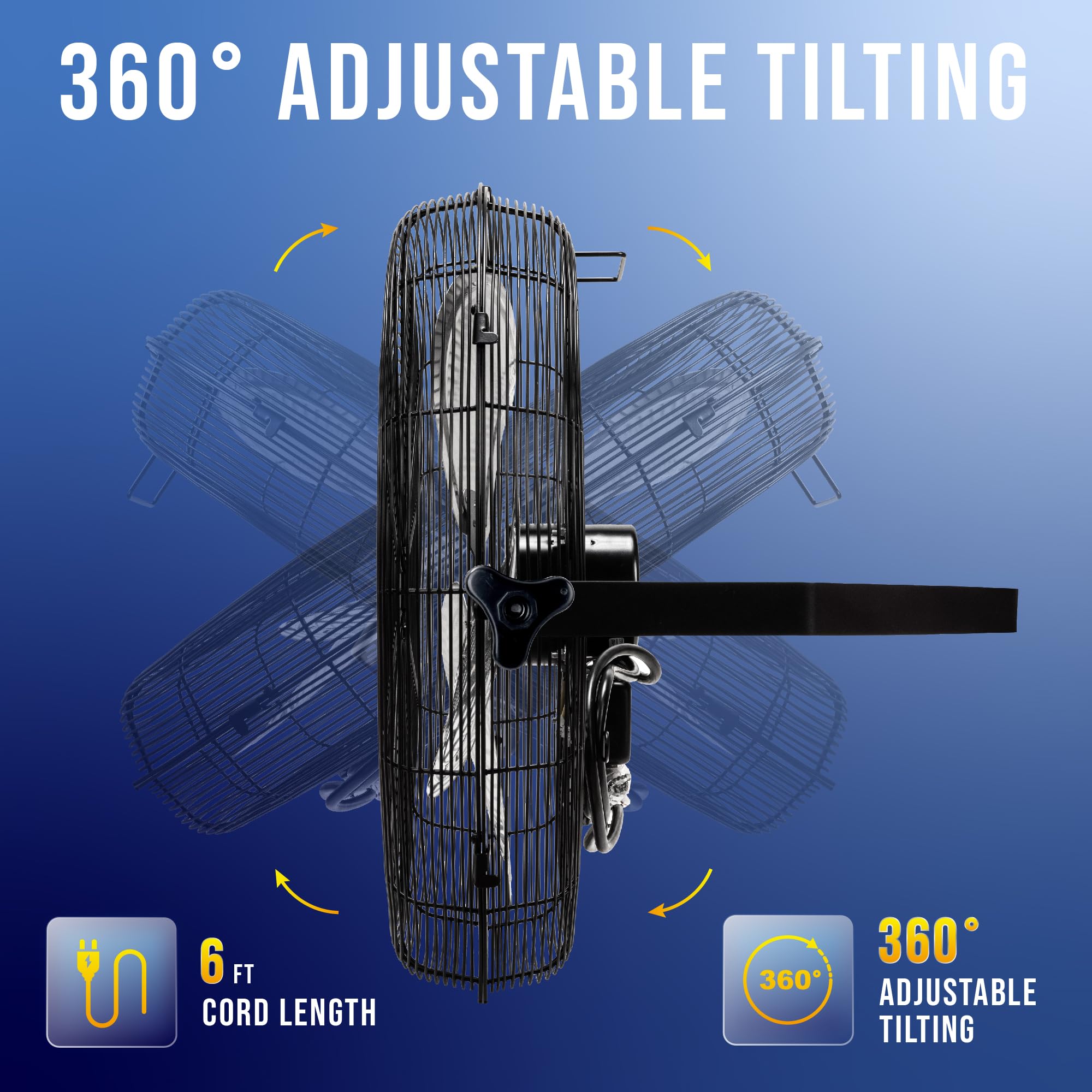 Foto 5 pulgar | Ventilador De Pared Tornado De 18 Pulgadas High Velocity Industrial 4000 Cfm - Venta Internacional.