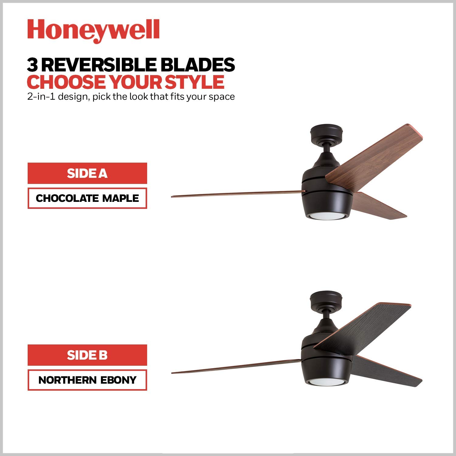 Foto 5 pulgar | Ventilador De Techo Honeywell Eamon Modern 132 Cm Con Luz Y Control Remoto - Venta Internacional.