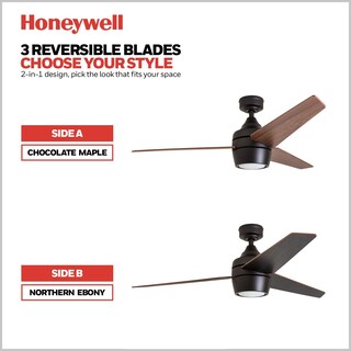 Foto 4 | Ventilador De Techo Honeywell Eamon Modern 132 Cm Con Luz Y Control Remoto - Venta Internacional.