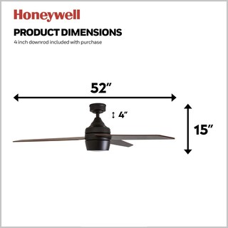 Foto 6 | Ventilador De Techo Honeywell Eamon Modern 132 Cm Con Luz Y Control Remoto - Venta Internacional.