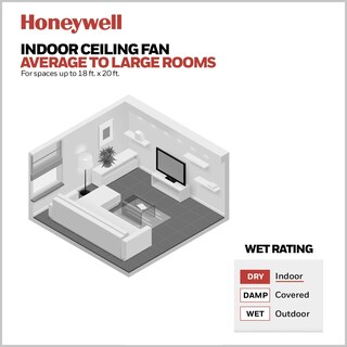 Foto 7 | Ventilador De Techo Honeywell Eamon Modern 132 Cm Con Luz Y Control Remoto - Venta Internacional.