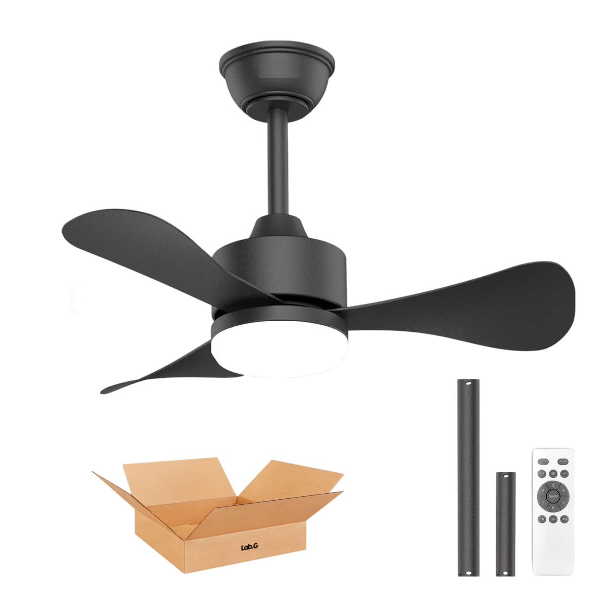 Foto 1 | Ventilador De Techo Lab.G Modernos De 28 Pulgadas Negro