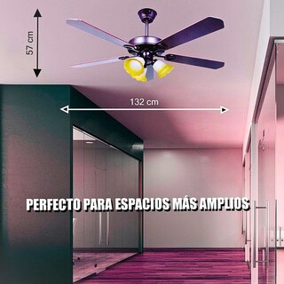 Foto 7 | Ventilador Techo 5 Aspas Madera 6 Velocidades 52 Diámetro