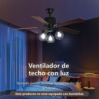Foto 5 | Ventilador De Techo 5 Aspas Reversibles Madera Moderno Con Control Remoto Acabado Con 6 Velocidades