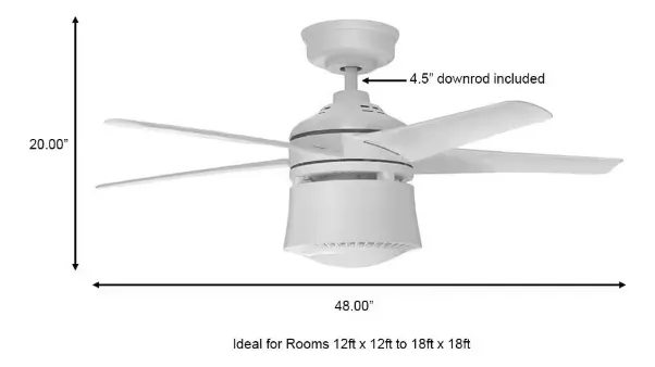 Foto 5 | Ventilador de Techo con Lampara Hampton Sun