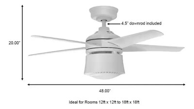Foto 5 | Ventilador de Techo con Lampara Hampton Sun