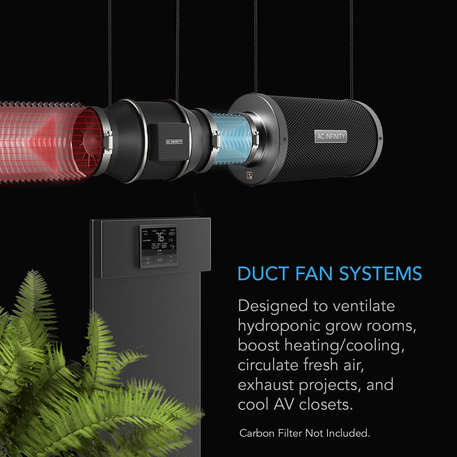Foto 2 | Ventilador De Conducto En Línea Ac Infinity Cloudline Pro T4 De 4 Pulgadas Con Controlador - Venta Internacional.