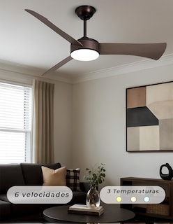 Foto 6 | Ventilador de Techo Cityluz con Luz 3 Aspas 6 Velocidades