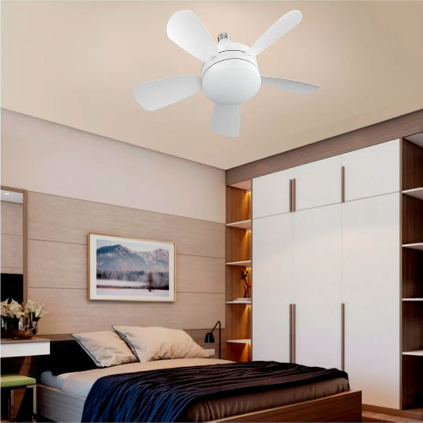 Foto 4 pulgar | Lampara Con Ventilador Tianlai De Techo Aspas Desmontables 1 Velocidad