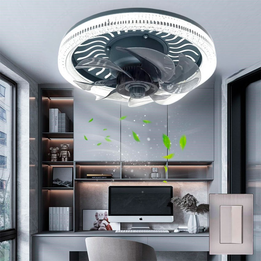 Foto 3 pulgar | Lampara Led Megaluz Con Ventilador De Techo