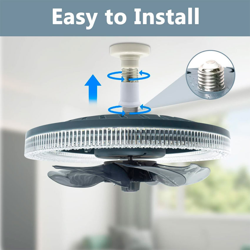 Foto 5 | Lampara Led Megaluz Con Ventilador De Techo