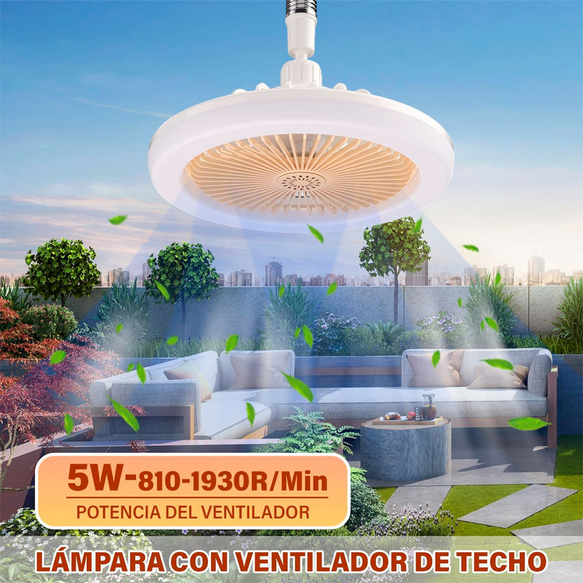 Foto 3 | Lampara Ventilador De Techo 11 Pulg Megaluz