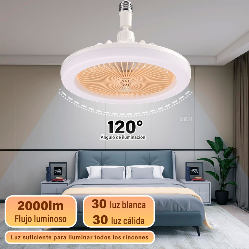 Foto 5 pulgar | Lampara Ventilador De Techo 11 Pulg Megaluz