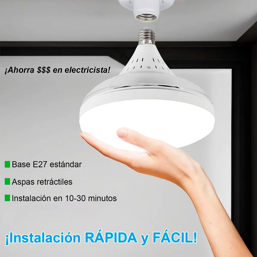 Foto 5 pulgar | Lampara Led Con Ventilador  Tianlai De Techo Con Aspas Retractiles