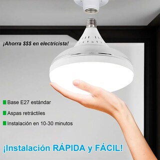 Foto 4 | Lampara Led Con Ventilador Tianlai De Techo Con Aspas Retractiles