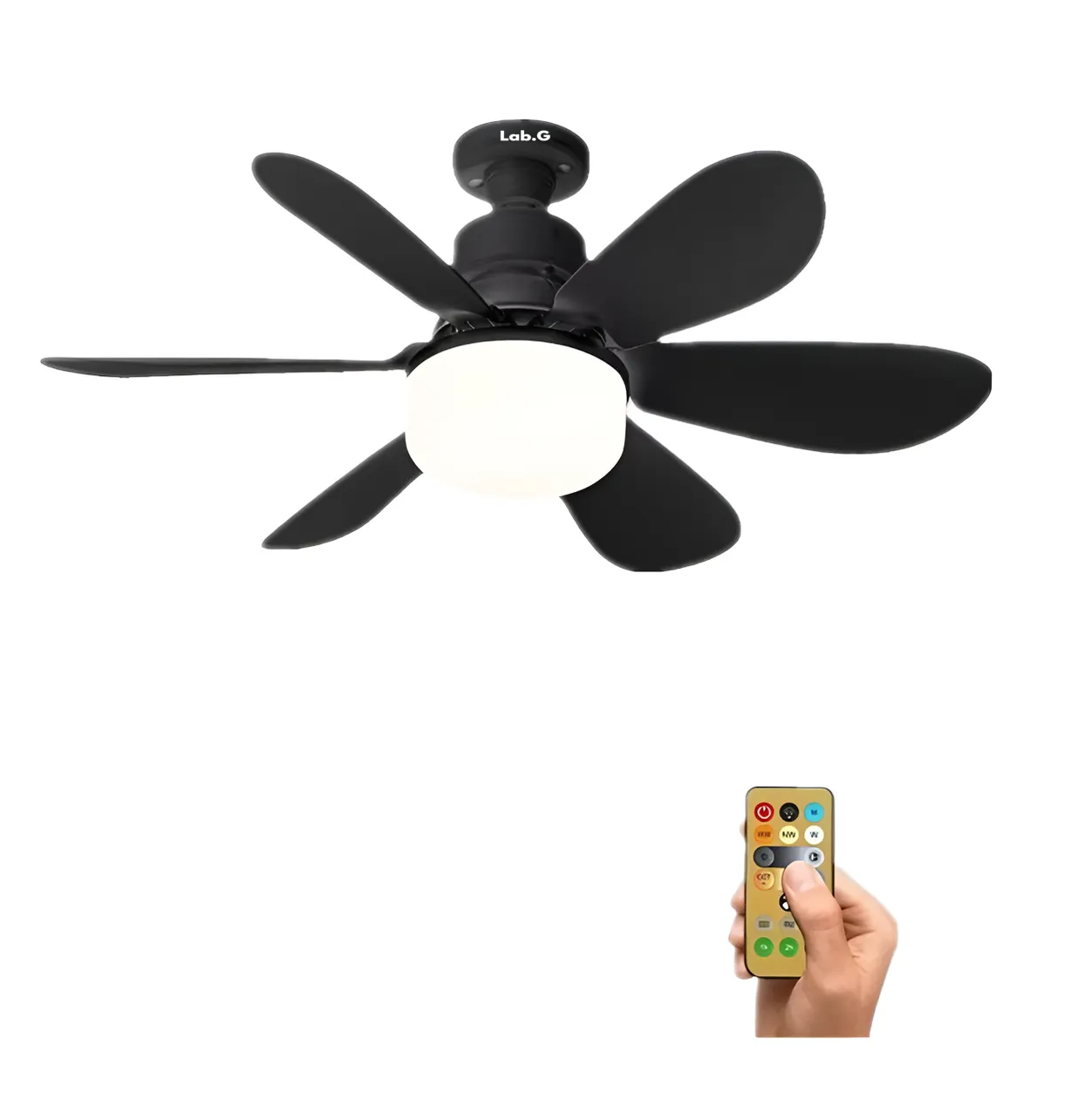 Foto 3 pulgar | ''luz De Ventilador Led De 30 W  Foco De Ventilador De Techo C Negro ''