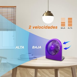 Foto 3 | Ventilador de Escritorio Mytek 3199MR color Púrpura 9 Pulg