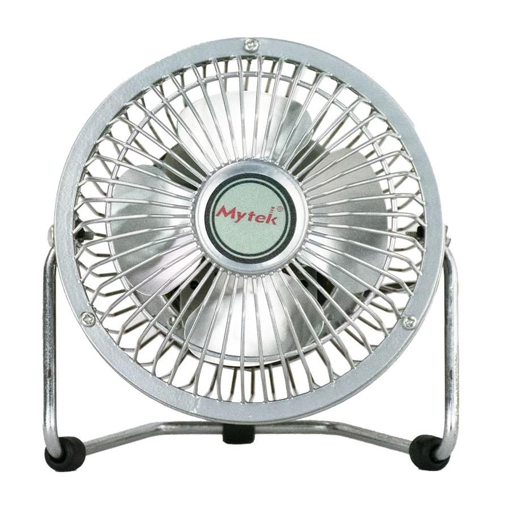 Ventilador de Escritorio Mytek 3131 color Plata 4 " 10 CM Portátil Metal