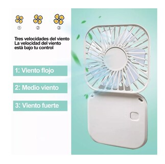 Foto 5 | Mini Ventilador Portátil Belug Carga por Usb color Blanco