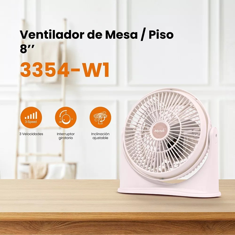 Foto 3 pulgar | Ventilador Mytek 3354-w1 8 Pulgadas Plástico Blanco